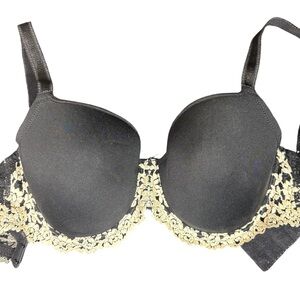 Wacoal Black Lace Underwire Bra Size 34D Style 853191